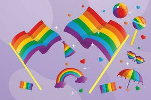 bunt Regenbogen Stolz Monat Vektor Hintergrund. Mensch Rechte Vielfalt Konzept. lgbt Individualität Kunst Veranstaltung Banner Design. Vektor Illustration.