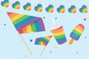 bunt Regenbogen Stolz Monat Vektor Hintergrund. Mensch Rechte Vielfalt Konzept. lgbt Individualität Kunst Veranstaltung Banner Design. Vektor Illustration.