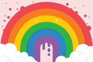 bunt Regenbogen Stolz Monat Vektor Hintergrund. Mensch Rechte Vielfalt Konzept. lgbt Individualität Kunst Veranstaltung Banner Design. Vektor Illustration.