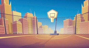 leeren Basketball Gericht Szene Illustration vektor