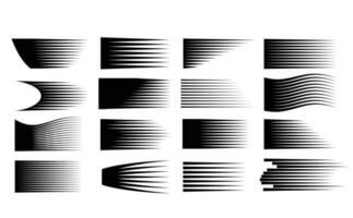 komisk hastighet rörelse rader samling. vektor illustration.