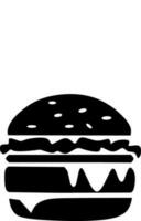 burger ikon logotyp vektor silhuett. passa för fnb företag.