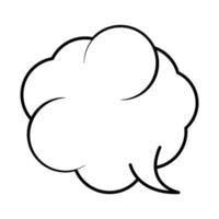 pratbubblan formade moln popkonst komisk stil linje ikon vektor