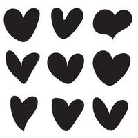 Herz Symbole Satz, Hand gezeichnet Symbole und Abbildungen zum Valentinsgrüße und Hochzeit vektor