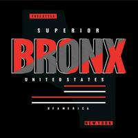 bronx typografi design för t-shirt, vektorer