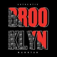 brooklyn tshirt design grafisk typografi vektor illustration