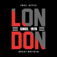 London Typografie Design Tee t Hemd Grafik gedruckt, vektor