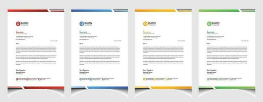 kreativ företags- företag brev mall design med a4 storlek. minimalistisk professionell brev layout. vektor