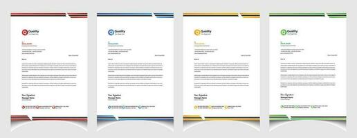 kreativ företags- företag brev mall design med a4 storlek. minimalistisk professionell brev layout. vektor