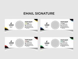 minimalistisch Email Unterschrift Vorlage Design. vektor