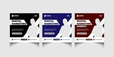 företags- företag eller digital marknadsföring byrå social media posta mall design. vektor