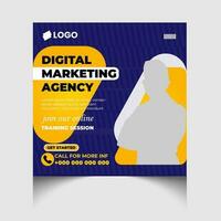 korporativ Geschäft oder Digital Marketing Agentur Sozial Medien Post Vorlage Design. vektor