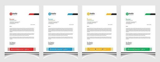 kreativ företag brev mall design med a4 storlek. modern brev layout. vektor