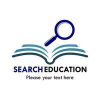 Suche Bildung Logo Vorlage Illustration. geeignet zum Bildung. vektor