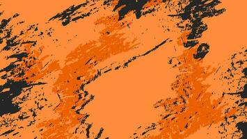 abstrakt Orange Grunge Rau Textur im schwarz Hintergrund vektor