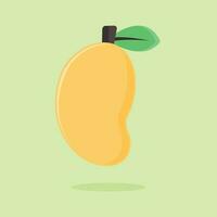 Vektor Mango Illustration gesund Süss Obst Single Bild Grün Hintergrund