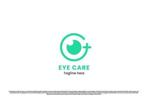 Auge Pflege Logo Design Illustration. einfach modern minimalistisch eben Silhouette Auge Optik Gesundheit Vision Pflege. Auge Schönheit Gesundheit Design, geeignet zum Auge Schönheit Arzt Gesundheit Krankenhaus Klinik Netz App Symbol. vektor