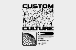 Strassenmode futuristisch Grafik Design Vektor Tee Design