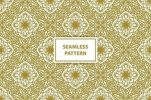 orientalisk sömlös mönster. vit och guld bakgrund med arabicum prydnad. mönster, bakgrund och tapet för din design. textil- prydnad. vektor illustration.