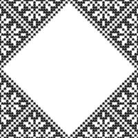 schwarz und Weiß Hintergrund traditionell skandinavisch Muster. nordisch ethnisch schwarz und Weiß gestrickt Hintergrund vektor