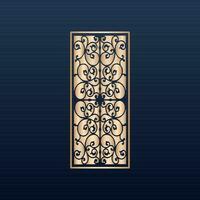 Laser- Schnitt islamisch Muster - - Laser- Schnitt dekorativ Panel einstellen mit Spitze Muster Platz Vorlagen vektor