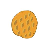 pålägg paj dragen i en platt stil. ikon för en bageri eller Kafé, hemlagad kakor och bruka Produkter. vektor