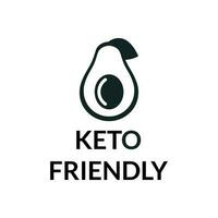 ikon keto vänlig. för de märkning och förpackning av keto och lipid näring Produkter vektor