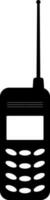 svart och vit telefon mobil cell cellulär ikon transparent bakgrund eps vektor konst