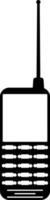 schwarz und Weiß Telefon Handy, Mobiltelefon Zelle zellular Symbol transparent Hintergrund eps Vektor Kunst