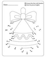 Weihnachten Punkt zu Punkt Färbung Seiten zum Kinder vektor