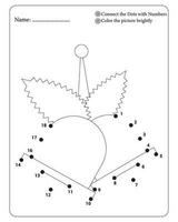 Weihnachten Punkt zu Punkt Färbung Seiten zum Kinder vektor