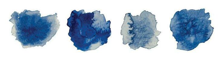 blå vattenfärg bakgrund vektor illustration isolerat på vit