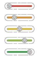 Emoji Feedback Bewertung. Kunden Rezension Vektor Sammlung