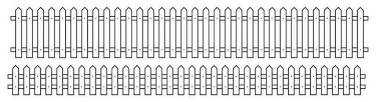 översikt staket i platt stil vektor illustration isolerat på vit