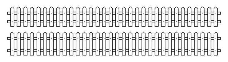 översikt staket i platt stil vektor illustration isolerat på vit