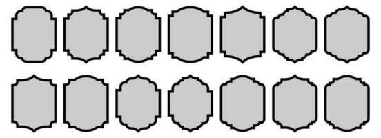 uppsättning av årgång ramar och etiketter vektor illustration isolerat på vit