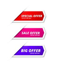 Abstrakt försäljning banners färgstarka mall design vektor