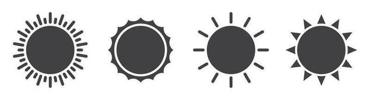 Sonne Symbol Sammlung Vektor Illustration isoliert auf Weiß