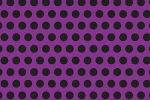 einfach abstrakt Nahtlos schwarz Polka Punkt Muster auf verletzen lila Farbe Hintergrund vektor