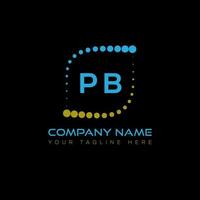 pb Brief Logo Design auf schwarz Hintergrund. pb kreativ Initialen Brief Logo Konzept. pb einzigartig Design. vektor
