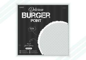 Burger-Social-Media-Post-Design vektor