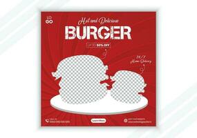 Burger-Social-Media-Post-Design vektor