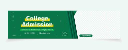 Startseite Sozial Medien Banner Design abstrakt Hintergrund Eintritt Hochschule Schule vektor