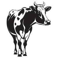 Kuh Kopf Maskottchen Logo, Design zum Abzeichen vektor