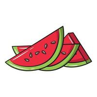 frisch und saftig Wassermelone Scheiben Vektor Illustration