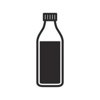 Flasche von Wasser Symbol. Alkohol trinken Symbol. eben Vektor Illustration