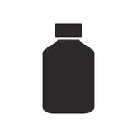 Flasche von Wasser Symbol. Alkohol trinken Symbol. eben Vektor Illustration