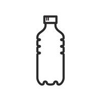 Flasche von Wasser Symbol. Alkohol trinken Symbol. eben Vektor Illustration