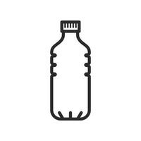 flaska av vatten ikon. alkohol dryck symbol. platt vektor illustration