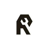 brev r rycka service logotyp vektor